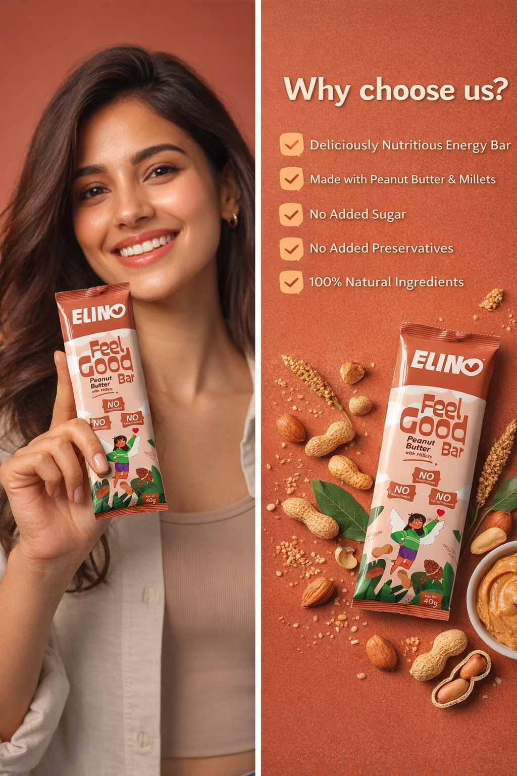 Feel Good Bar - Peanut Butter With Millets
