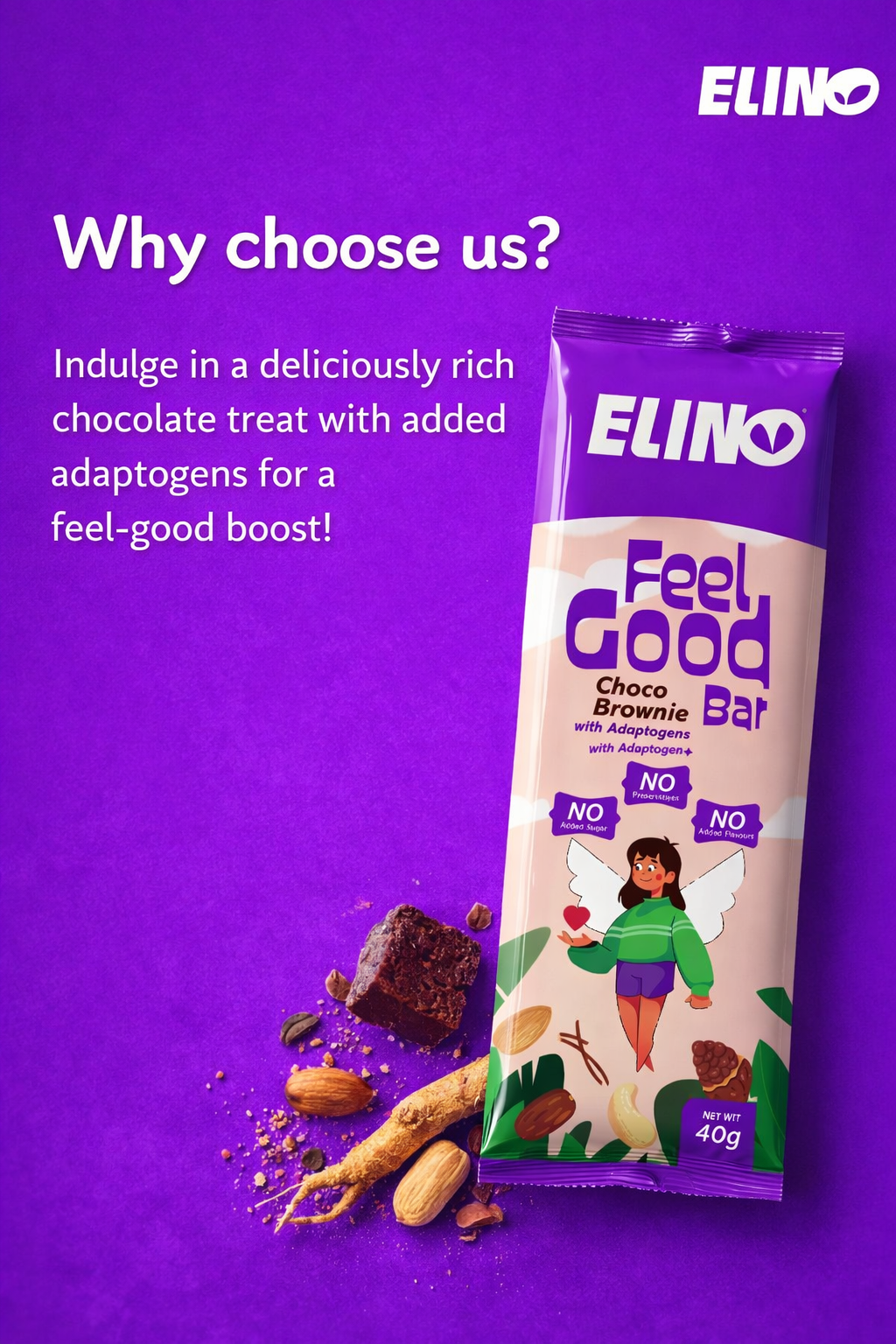 Feel Good Bar - Choco Brownie With Adaptogens