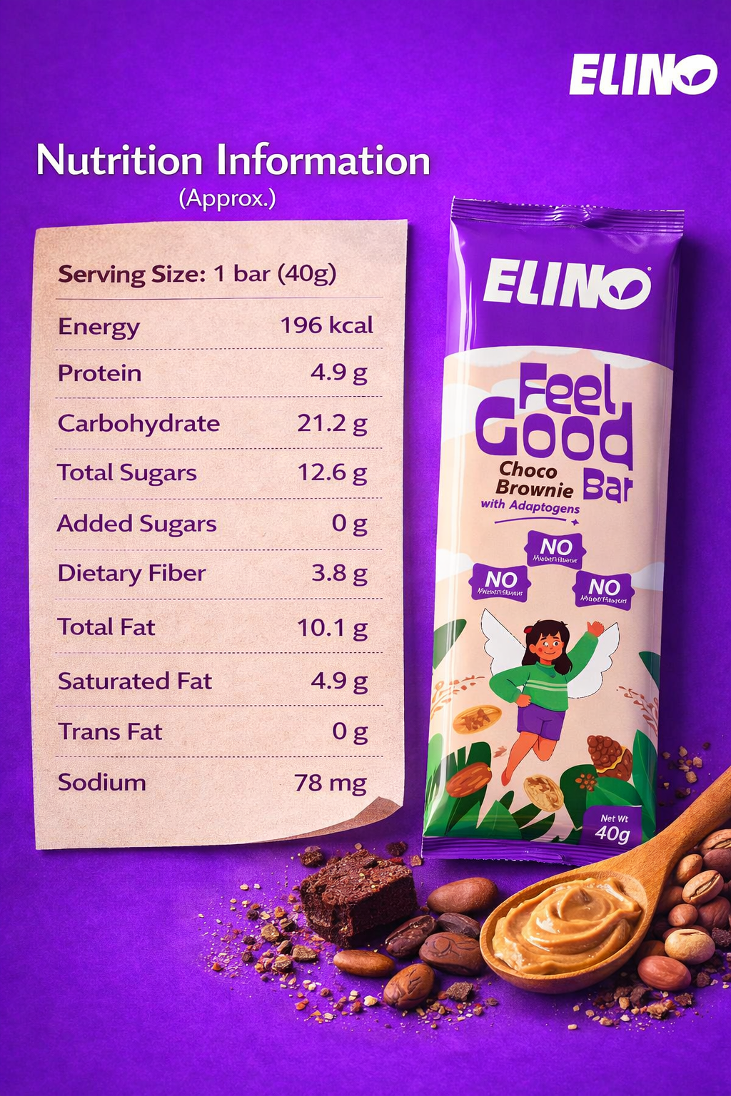 Feel Good Bar - Choco Brownie With Adaptogens